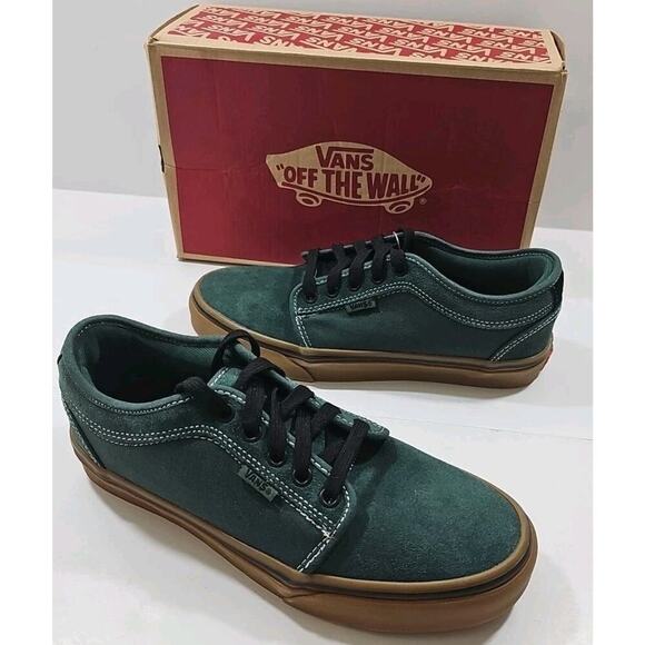 Vans ~Woman 9; Men's 7.5~Chukka Low Trekking Green/Black Suede Gum Sneaker - Picture 13 of 16